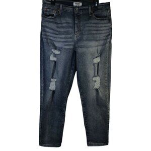 Denizen Levi's Blue Denim Distressed Mom Jeans Womens Size 17